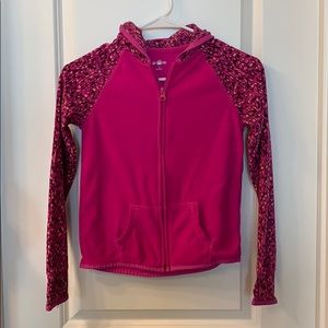 Girls pink zip up hoodie